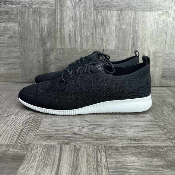 Cole Haan 2.ZeroGrand Women's size 9 Stitchlite Wingtip Oxford Black White Shoes - Picture 5 of 8